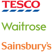 Tesco, Waitrose, Sainsbury's